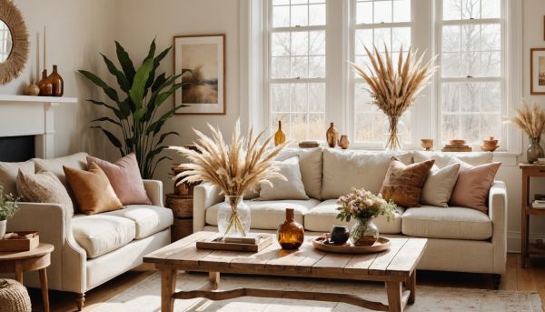 Fleurs séchées et bohème chic pour une déco réussie