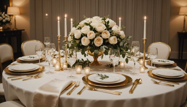 Idées de décoration pour une table de mariage chic